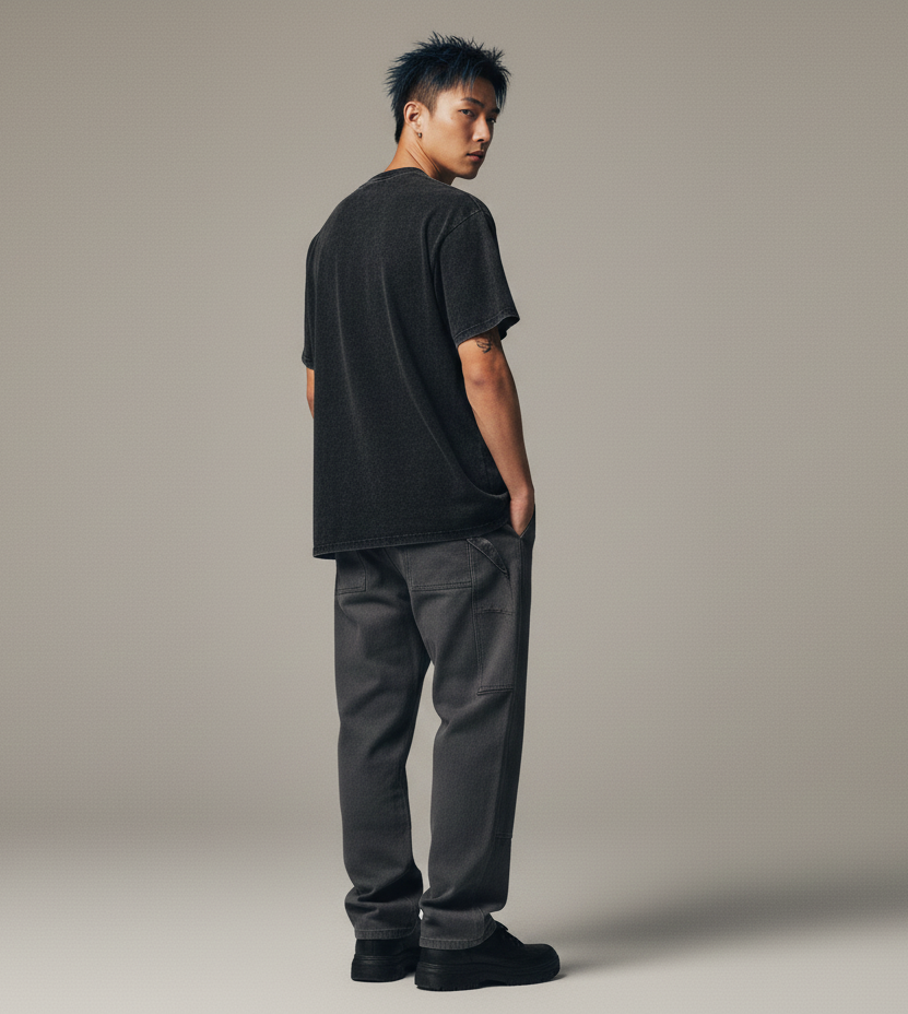 washed oversized cotton t-shirt